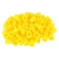 thumbnail image 3 of Milisten 100pcs Ink Caps Disposable Plastic Ink Cups Permanent Eyelash Makeup Eyebrow Tattooing Pigment Container Size M (Yellow), 3 of 5