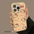 thumbnail image 4 of Sanrio Hello Kitty Cute Phone Case For iPhone 15 14 13 12 11 Pro Max XR Mini XS Max 7 8 Plus Full Screen Anti Fall Lovely Cover FJH FJH, 4 of 5