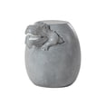 thumbnail image 5 of COSIEST Dinosaur Sculpture End Table, 14.6x16.9 inch Light Gray Concrete Finish Side Table, 5 of 8