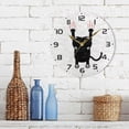 thumbnail image 7 of GZHJMY Cute Black Cat Wall Clock, 10" Silent Non Ticking Round Clock, Oil Painting Easy to Read Clock for Living Room Bedroom Bathroom Home Decor Holiday Gifts, 7 of 7