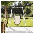 thumbnail image 6 of MYXIO Outdoor Hammock Chair Stand, Heavy Duty A-Frame Metal Swing Stand with Powder-Coated Finish and 3 Haning Holes for Yard, Porch, Paito, Inside Room, 6 of 8