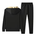 thumbnail image 4 of guisaled Men Sweatsuits Sets Sherpa Lined Fleece Tracksuits 2 Piece Hoodeis Full Zip Sweatsuits Set Winter Warm Sweatpants Suits Outfit, 4 of 7