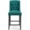 thumbnail image 4 of Modway Baronet Tufted Button Upholstered Fabric Counter Stool in Teal, 4 of 7