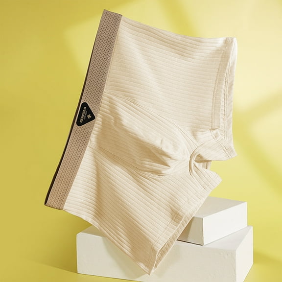 Jwputqe Mens Briefs,Boxer Briefs,Mens Underwear Briefs,Breathable,Comfort Fit,Solid,Elastic Waist,Cotton,Beige,L