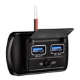 thumbnail image 4 of Zócalo Del Cargador USB Coche 12V/24V Con El Adaptador Dual Panel Mercado Interruptor QC3.0, 4 of 8
