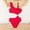 Red, variant on Swimsuit for Kids Ruffle 2 Piece Girls Bikini Sets with Chest Pad Girls Size 5-6 Years Swimsuit