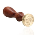 thumbnail image 2 of Cuadros Decorativos Sello de cera vintage Sello chapado en oro Alfabeto Letra V Empuñadura de madera, 2 of 9