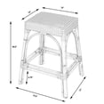 thumbnail image 7 of Beaumont Lane 24.5" Transitional Rattan Counter Stool in White/Sky Blue, 7 of 7