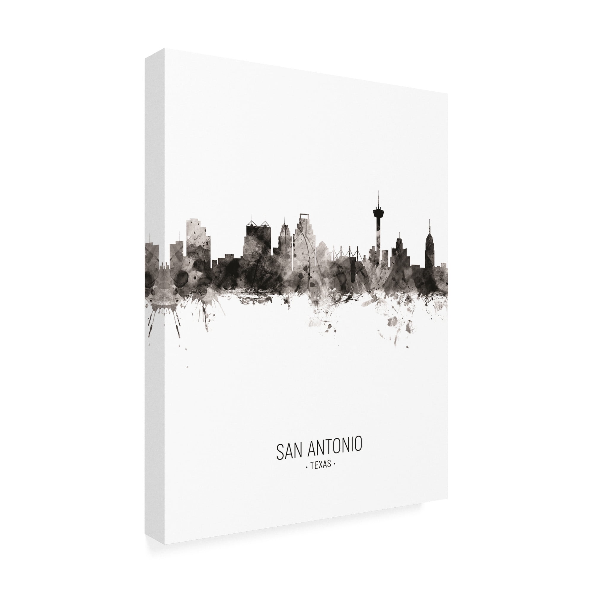 Trademark Fine Art 'San Antonio Texas Skyline Portrait II' Canvas Art by Michael Tompsett