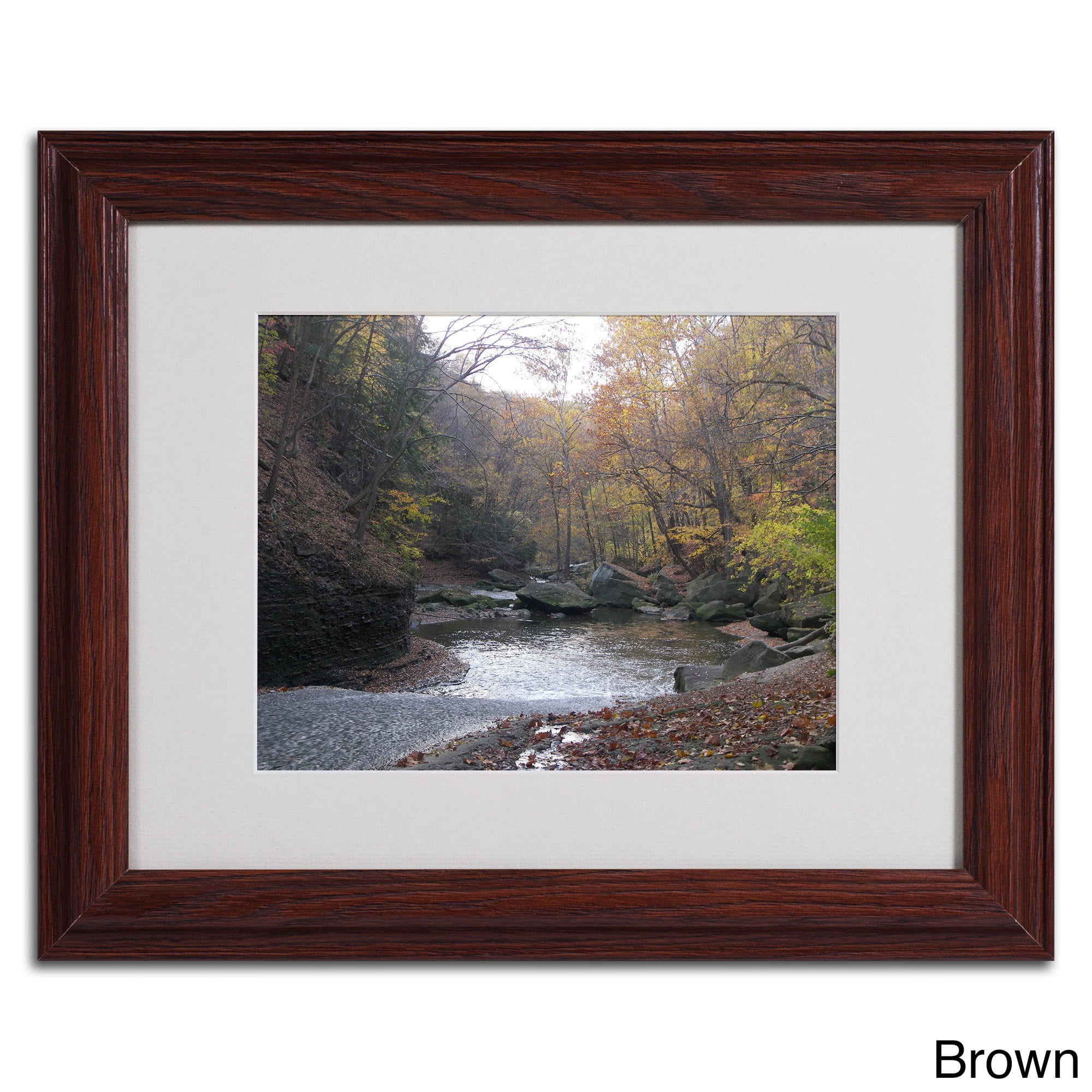 Trademark Fine Art "Prosaic" Canvas Art by Monica Fleet, White Matte, Black Frame