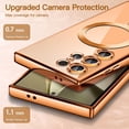 thumbnail image 5 of JETech Electroplated Case for Samsung Galaxy S24 Ultra 6.8-Inch, Camera Lens Full Protection, Compatible with MagSafe Wireless Charging, Shockproof Soft TPU Phone Cover (Titanium Orange), 5 of 7