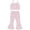 Pink, variant on Mercatoo Baby Girl Clothes Suspenders Sleeveless Floral Vest and Bell Bottom Pants Set 2Pcs Toddler Summer Outfit
