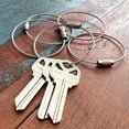 thumbnail image 6 of 2 Pack - Cable Loop Luggage Tag Holders - 6 inch Metal Stainless Steel Wire Ring Connectors for Hanging Luggage Tags, Key Rings, Keychain Accessories & More - Secure Attachment Loops by Specialist ID, 6 of 9