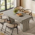 thumbnail image 7 of Rectangular 55" Dining Table for 4-6, Mid-Century Modern Kitchen Dining Table, Gray, 7 of 7
