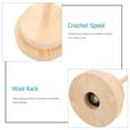 thumbnail image 3 of OATIPHO 1Pc Beige Wooden Yarn Storage Holder Rotatable Sewing Thread Rack for Crafting, 3 of 8