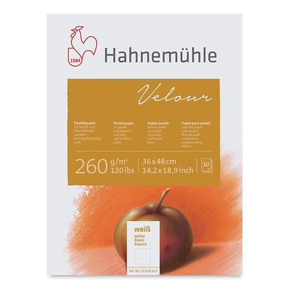 Hahnemuhle Velour Papers - 14-1/5" x 18-9/10", White, 10 Sheets