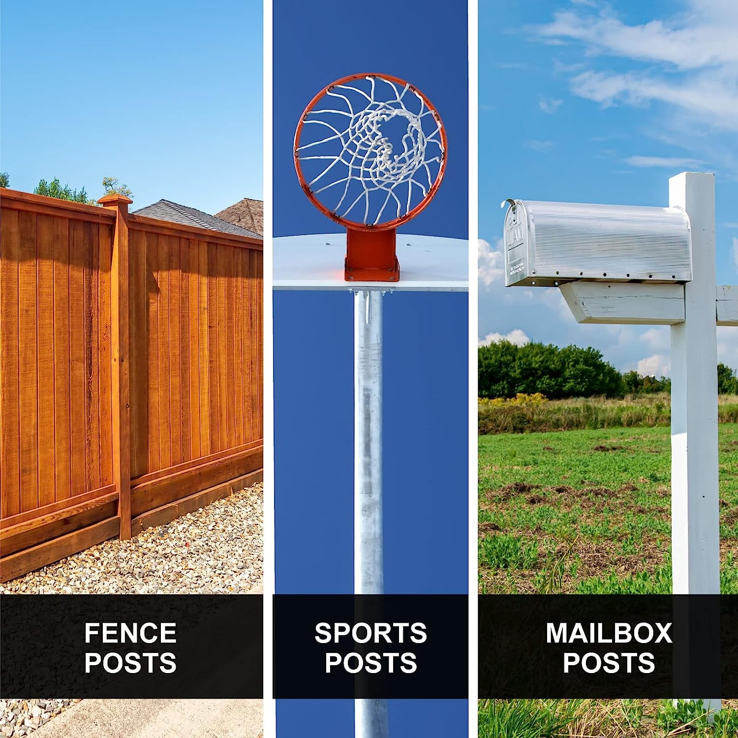 Fast 2K Deck Post Mix | Expanding Foam Concrete Alternative for Deck Post, Fence Post, Mailbox, & Playground Equipment Installs. Fast-Setting, Post Foam (1 Bag)