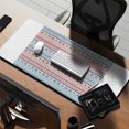 thumbnail image 2 of Long Mouse Pads for Desk,Christmas Folk Pattern Desk Mats on Top Of Desks, Desk Mouse Pad Extra Large with 3mm Non-Slip Base and Stitched Edge for Gaming,Office,Work,Home 35.4x15.7in, 2 of 5