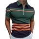 thumbnail image 1 of Tops de Algodón para las Mujeres con Cremallera de Manga Corta con Solapa Impresa Camiseta Suelta, Ligera Blusa de Cuello Redondo de Algodón de Imitación para el Hogar Y el Uso Diario, 1 of 4