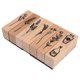 thumbnail image 1 of Retro Wooden Stamps Set Plant and Flower Scrapbooks Stamp Decorative Tools for DIY Craft Diary, 1 of 4