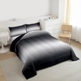 thumbnail image 3 of Homewish Ombre Tie Dye 3 Pieces Queen Comforter Set For Children Kids Teens,Abstract Gradient Watercolor Ultra Soft Bedding Sets,Black Grey Bedding Comforter Set,Ultra Soft Home Decor,Reversible, 3 of 8
