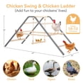 thumbnail image 6 of Petsfit Chicken Roosting Ladder with Swing, Solid Wood & Iron, Easy to Assemble & Clean, 6 of 8