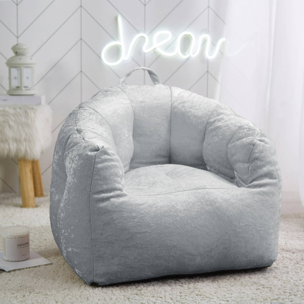 Urban Shop Kids Velvet Bean Bag Chair - Walmart.com - Walmart.com