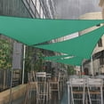 thumbnail image 2 of Amgo 13' x 13' x 13' Custom Size Turquoise Triangle Waterproof Sun Shade Sail Order To Make UPF50+ AMTADT12 Canopy Awning, 98% UV Blockage Water Resistant, Backyard Patio Garden (We Customize), 2 of 9