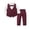 ZK-Wine, variant on Qopobobo Boys Suits Toddler Boy Suit Toddler Baby Boy Clothes Suit Gentleman Wedding Outfits, Formal Dress Shirt with Bowtie Suspender Pants Pink,9-12 Months