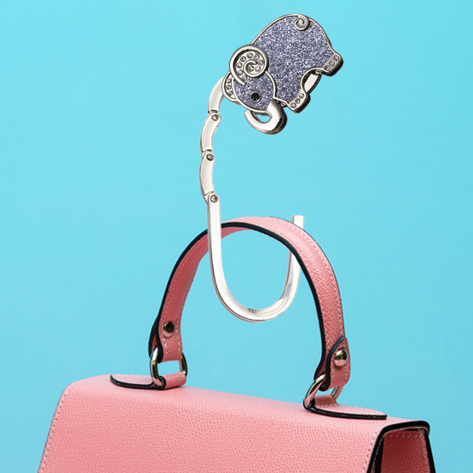 Hot Sale Removable Plastic Bag Hook Portable Table Purse Holder Handbag  Hanger Green Brown Pink Blue