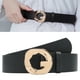 thumbnail image 5 of Cinturón elegante de material cuero PU para mujer, cinturón con hebilla de aleación, cinturones anchos ajustables para mujeres, pantalones , camisetas, Negro Salvador Cinturones de mujer, 5 of 9