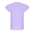 thumbnail image 6 of CYRBOKO Girls T Shirts, Casual Comfy Cut-out sleeves Breathable Summer Tops Purple Size 12-13 T, 6 of 8