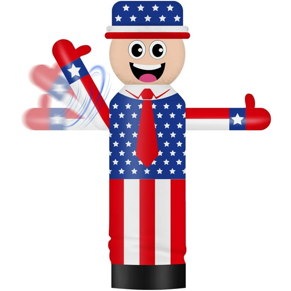 Inflatable Wavers American Flag Inflatable Tube Man Wacky Wavy Dancing Guy for Outdoor Decoration Advertising Business Promotion (Blower Not Included)