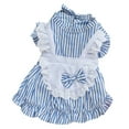 thumbnail image 1 of Reheyre Eye-Catching Striped Pattern Cotton Pet Clothes - Sweet Maid Style Skirt for Medium Dogs - Daily Wear Pet Clothing, 1 of 8