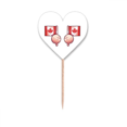 thumbnail image 1 of Canada Flag North America Toothpick Flags Heart Lable Cupcake Picks, 1 of 3
