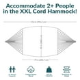 thumbnail image 5 of Sunnydaze 2-Person Cotton Mayan Family Hammock, 625 lb Capacity - Meadow, 5 of 15