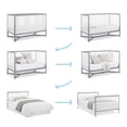 thumbnail image 2 of Delta Children Tribeca 3-Piece Baby Nursery Furniture Set-Includes: Convertible Crib, Changing Table and Crib Mattress, White w/Grey, 2 of 6