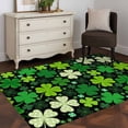 thumbnail image 3 of Area Rugs 2.7'x5', St. Patrick's Day Carpet for Living Room Bedroom Dining Room, Lucky Shamrocks Spring Leaves Plants Throw Kitchen Rugs Non Slip Washable Rectangle Indoor Outdoor Rugs, 3 of 8