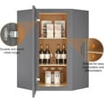 thumbnail image 4 of Diagonal Corner Wall Cabinet, 36" H Wall Kitchen Cabinets with Two Shelves and Door, Free-Standing Corner Storage Cabinet for Kitchen,Living Room, 4 of 6