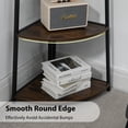 thumbnail image 3 of Smilegend 5 Tier Rustic Brown Corner Shelf - Tall 70" Display Storage Stand for Living Room, Office, Small Space - Waterproof, Scratch-Resistant, Easy Assembly, 3 of 8