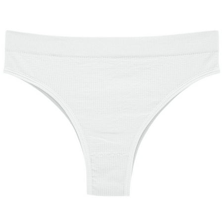 

Women No Trace Thong Panties Women s Invisibles Thong Panty Low Rise Bikini Lady Panties XL White