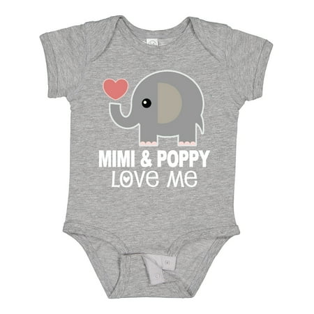 

Inktastic Mimi and Poppy Love Me Grandchild Gift Baby Boy or Baby Girl Bodysuit