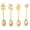 Gold, variant on 4 Pcs Christmas Decorative Spoon Set,Fancy Mini Dessert Spoons,Creative Mixing Tea Spoon,Stainless Chocolate Spoons for Drinks Espresso Milkshake Jam,Star, Stocking, Snowman, Gingerbread Man Shaped