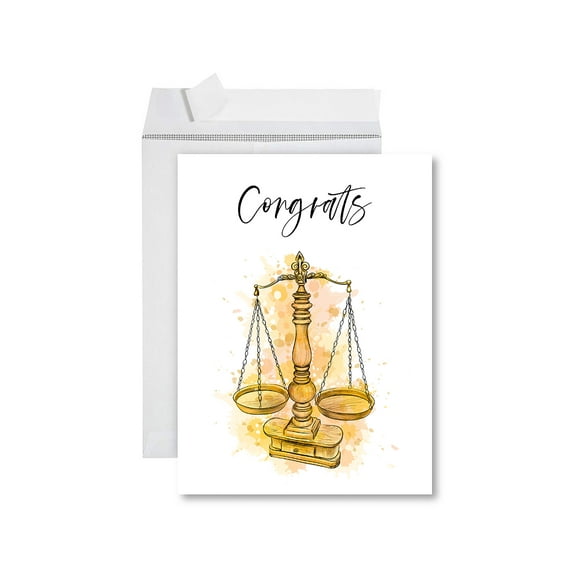 Koyal Wholesale Funny Congratulations Jumbo Card With Envelope, Congrats, Graduation Greeting Card for Law Schoo