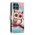 thumbnail image 3 of Leather For Motorola Moto G 5G (2025) / Moto G 5G (2026) 6.7-inch Wallet Case Crystal Material  Owl&Butterflys&Flowers, With Card Holder,Wristband,Magnetic Clasp Kickstand Folio Cover,Color-1, 3 of 7