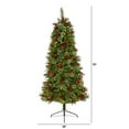 thumbnail image 4 of Nearly Natural Clear Prelit LED Assorted Colors Holiday Pine Christmas Tree, 6.5', 4 of 8