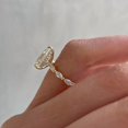 thumbnail image 2 of DBESTSTUDIOS Pear Moissanite engagement ring Unique rose gold engagement ring Vintage Marquise Diamond cluster ring Art deco Promise Anniversary ring, 2 of 4