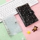 thumbnail image 5 of Carpeta económica A6 de PVC con 6 anillas, tapa de carpeta recargable (estrellas negras) Afortunado Sencillez, 5 of 5