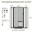 thumbnail image 7 of Pet Gate,Caveen 55.1 inch Extra Tall Dog Gate,29.5''-40.6''Wide with Cat Door,Pet Gate for Doorway Stairs,Black, 7 of 7