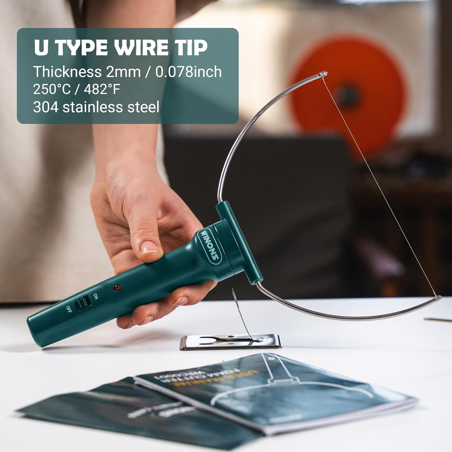 Hot Wire Foam Cutter Tool, WFC0001 Polystyrene and Styrofoam with Max. Temp. - 350°C, Cutting Tool for DIY Projects (Kit of 3) 3 Heads)